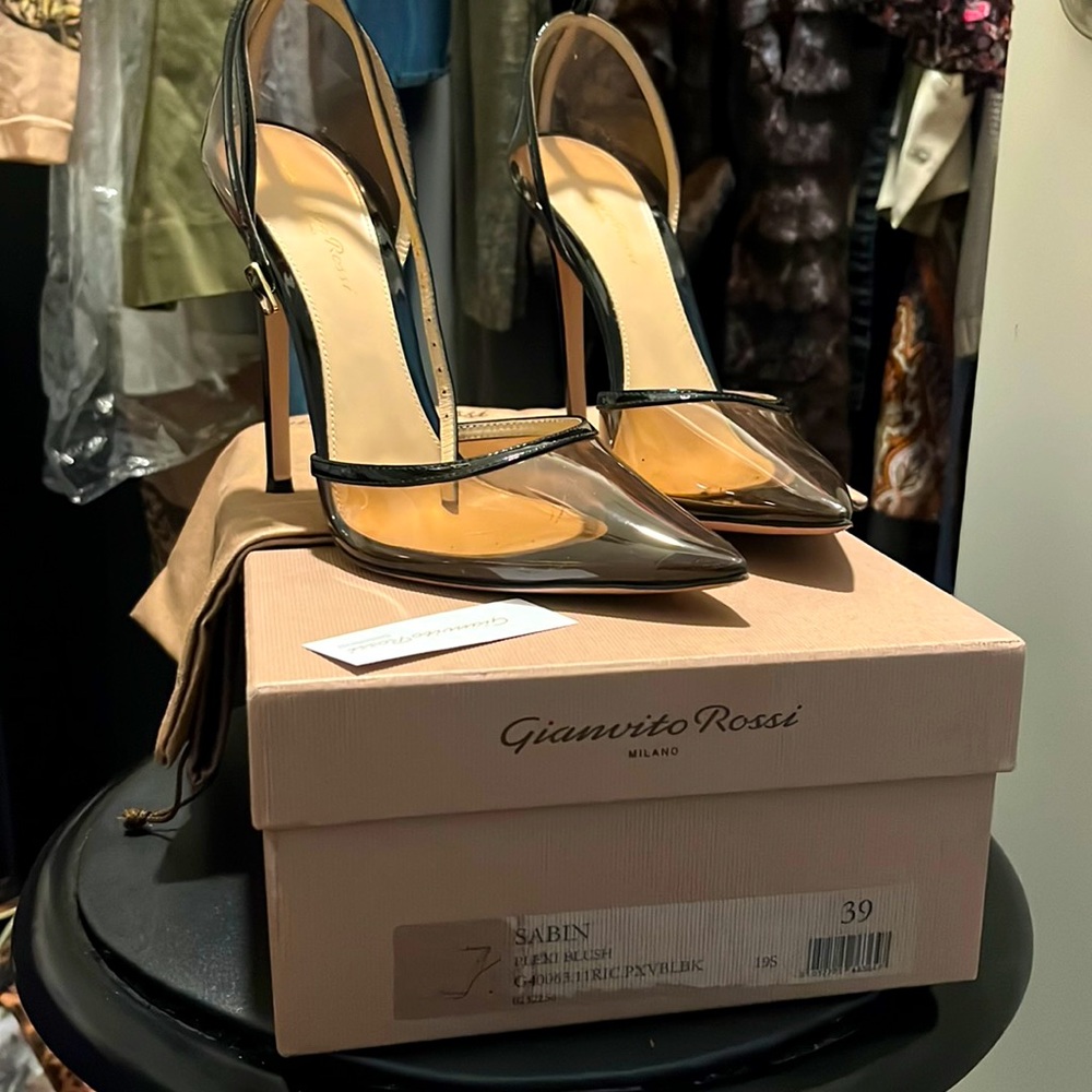 Gianvito Rossi Black and Brown Heels - Picture 2 of 7